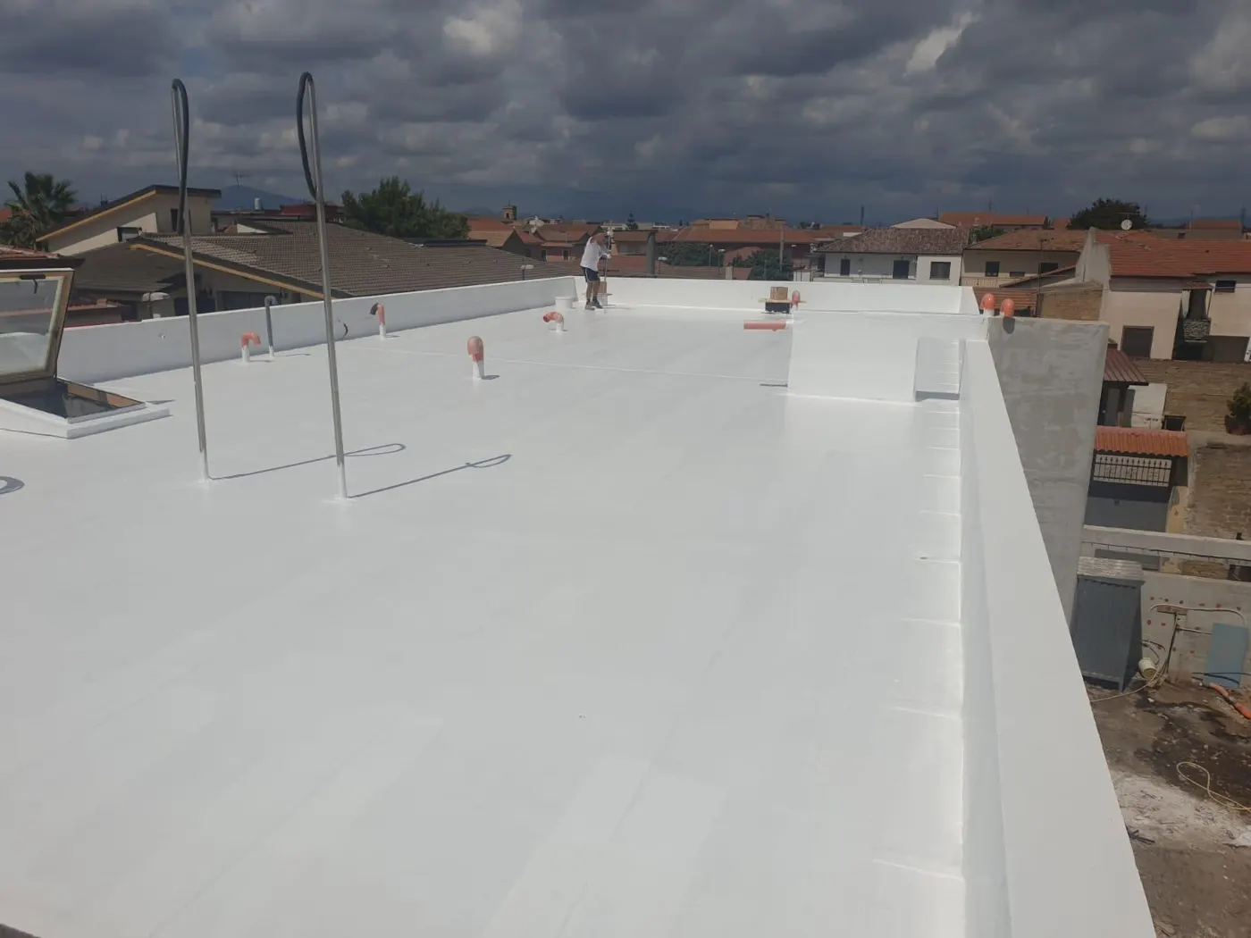 Terrazza di copertura rivestita con Gigatherm C